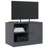 Meuble TV anthracite 67x39x44 cm acier