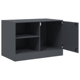 Meuble TV anthracite 67x39x44 cm acier