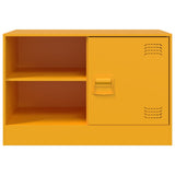 Meuble TV jaune moutarde 67x39x44 cm acier