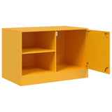 Meuble TV jaune moutarde 67x39x44 cm acier