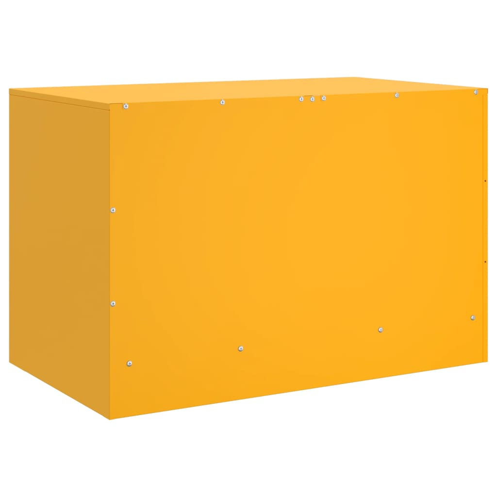 Meuble TV jaune moutarde 67x39x44 cm acier