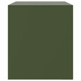 Meuble TV vert olive 67x39x44 cm acier