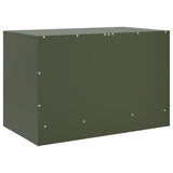 Meuble TV vert olive 67x39x44 cm acier