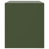 Meubles TV 2 pcs vert olive 67x39x44 cm acier