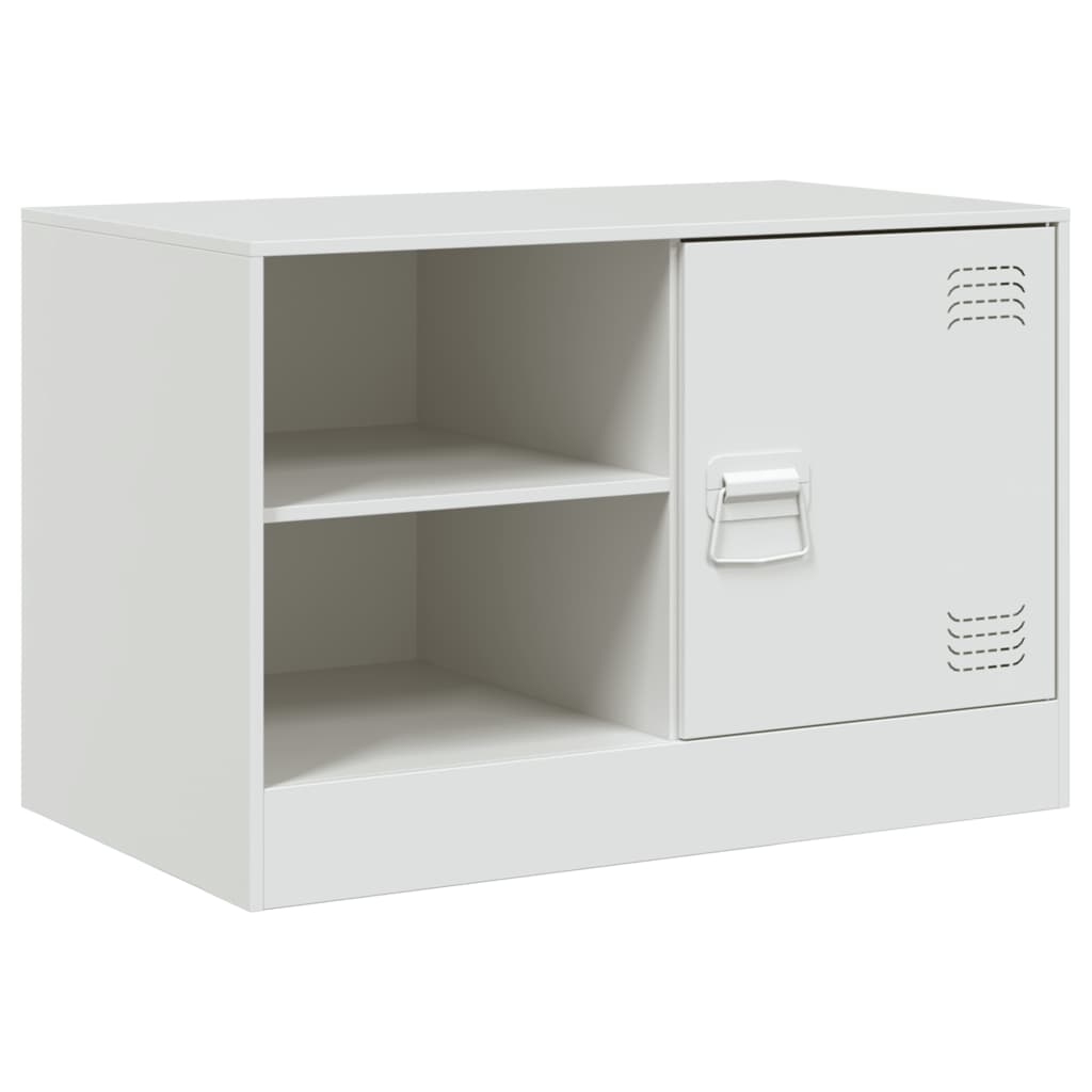 Meubles TV 2 pcs blanc 67x39x44 cm acier