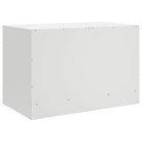 Meubles TV 2 pcs blanc 67x39x44 cm acier