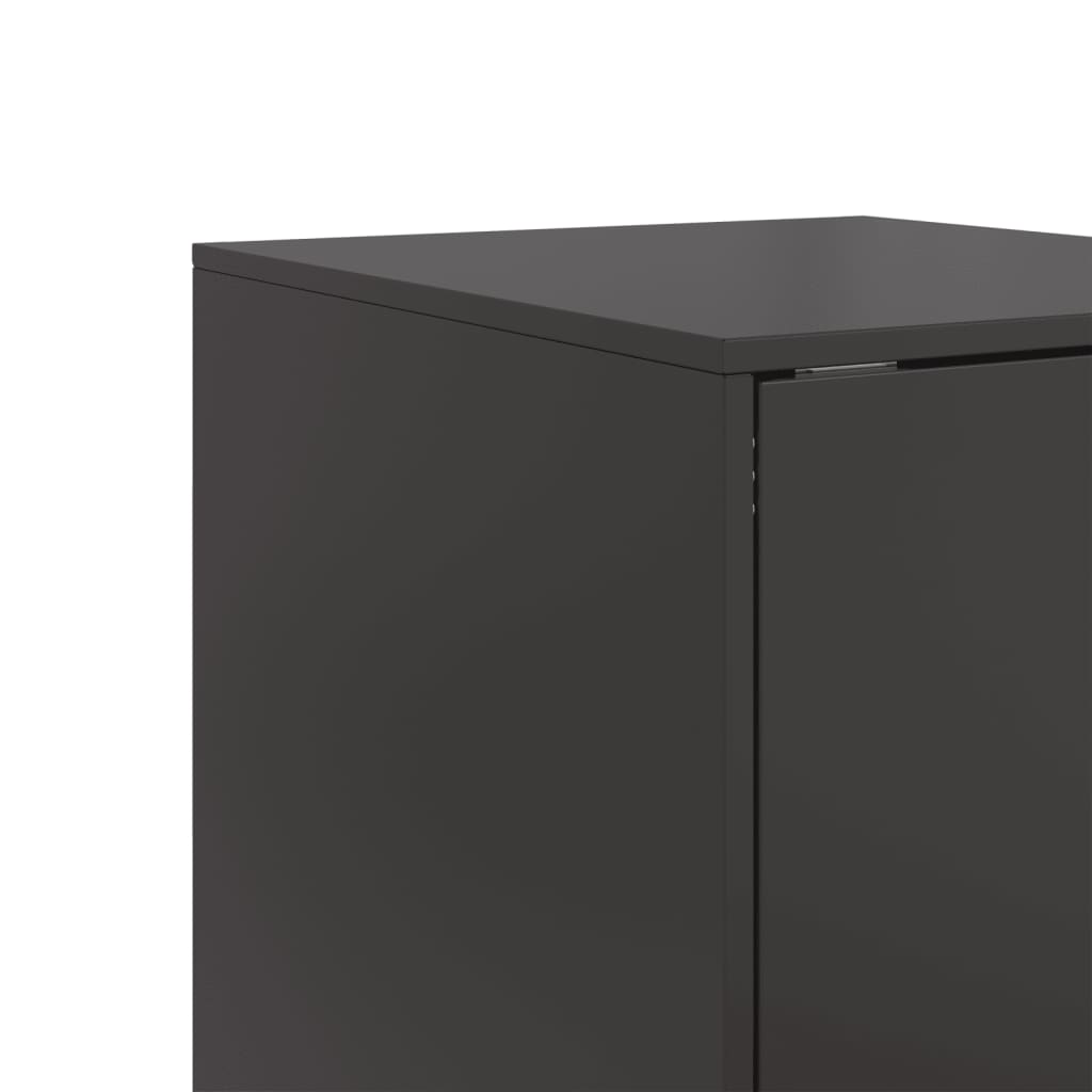 Buffet noir 34,5x39x107 cm acier