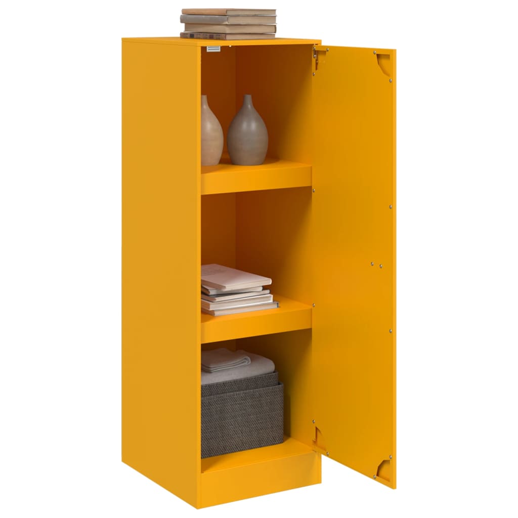 Buffet jaune moutarde 34,5x39x107 cm acier