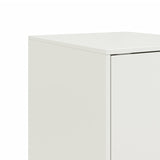 Buffet blanc 34,5x39x107 cm acier