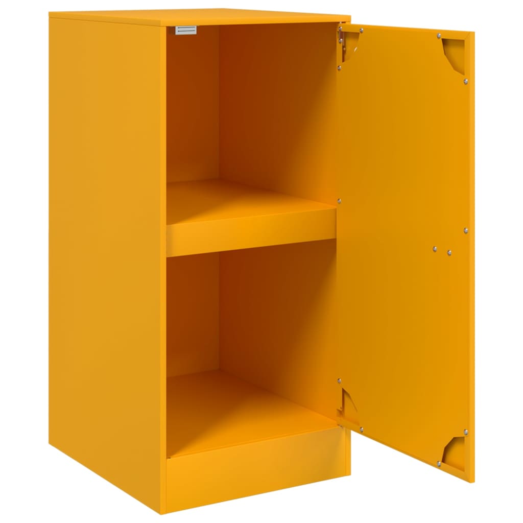 Buffet jaune moutarde 34,5x39x73 cm acier