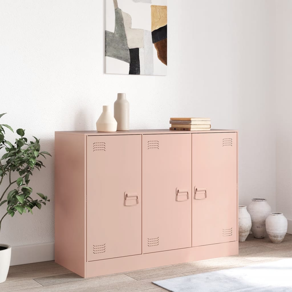 Rosa Sideboard 99x39x73 cm aus Stahl