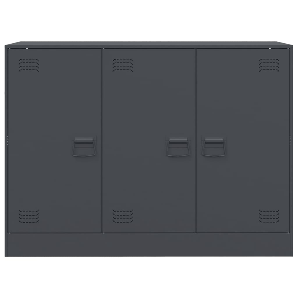 Buffet anthracite 99x39x73 cm acier