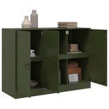 Buffet vert olive 99x39x73 cm acier