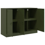 Buffet vert olive 99x39x73 cm acier