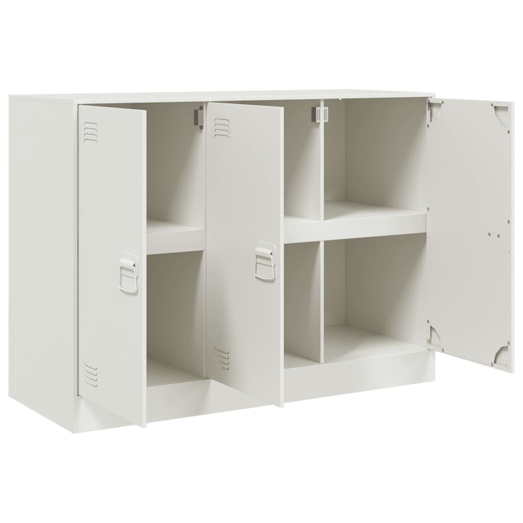 Buffet blanc 99x39x73 cm acier