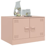 Table basse rose 67x50x44 cm acier