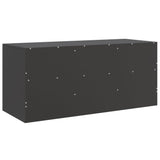 Meuble TV noir 99x39x44 cm acier