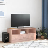 Meuble TV rose 99x39x44 cm acier