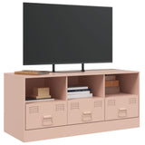 Meuble TV rose 99x39x44 cm acier