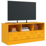 Meuble TV jaune moutarde 99x39x44 cm acier