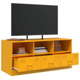 Meuble TV jaune moutarde 99x39x44 cm acier