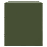 Meuble TV vert olive 99x39x44 cm acier