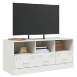 Meuble TV blanc 99x39x44 cm acier