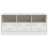 Meuble TV blanc 99x39x44 cm acier