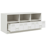 Meuble TV blanc 99x39x44 cm acier