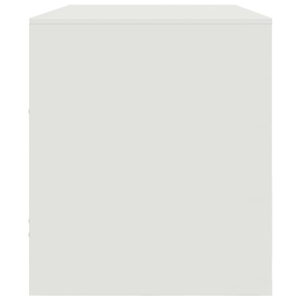 Meuble TV blanc 99x39x44 cm acier