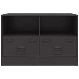 Meubles TV 2 pcs noir 67x39x44 cm acier