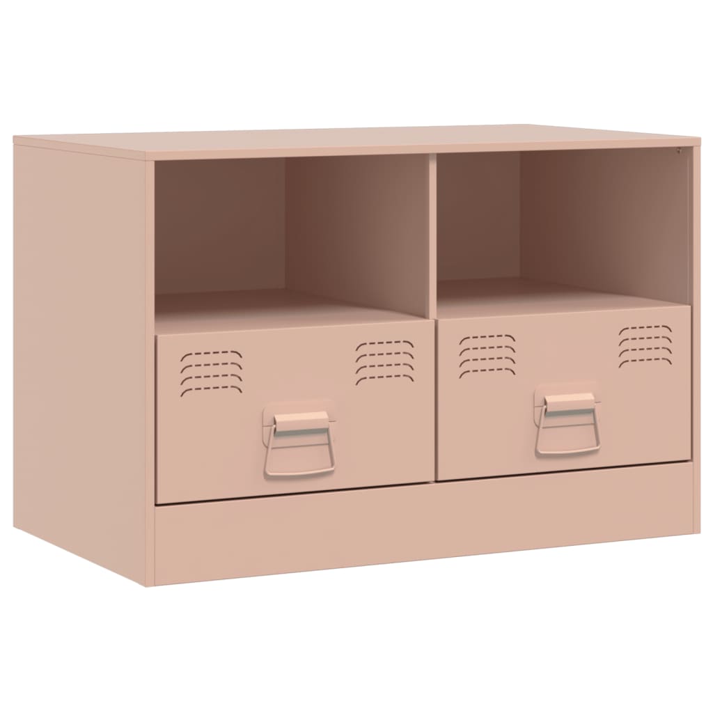 Meuble TV rose 67x39x44 cm acier