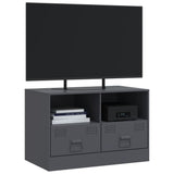 Meuble TV anthracite 67x39x44 cm acier