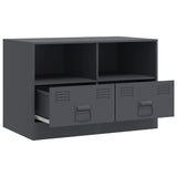 Meuble TV anthracite 67x39x44 cm acier