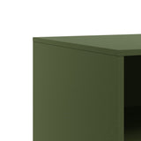 Meuble TV vert olive 67x39x44 cm acier