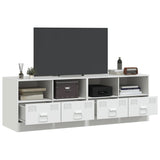 Meubles TV 2 pcs blanc 67x39x44 cm acier