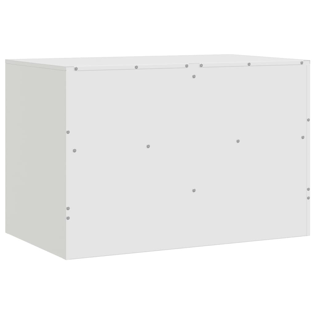 Meubles TV 2 pcs blanc 67x39x44 cm acier