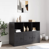 Schwarzes Sideboard 99x39x73 cm aus Stahl