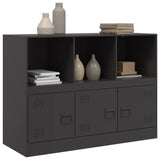 Schwarzes Sideboard 99x39x73 cm aus Stahl