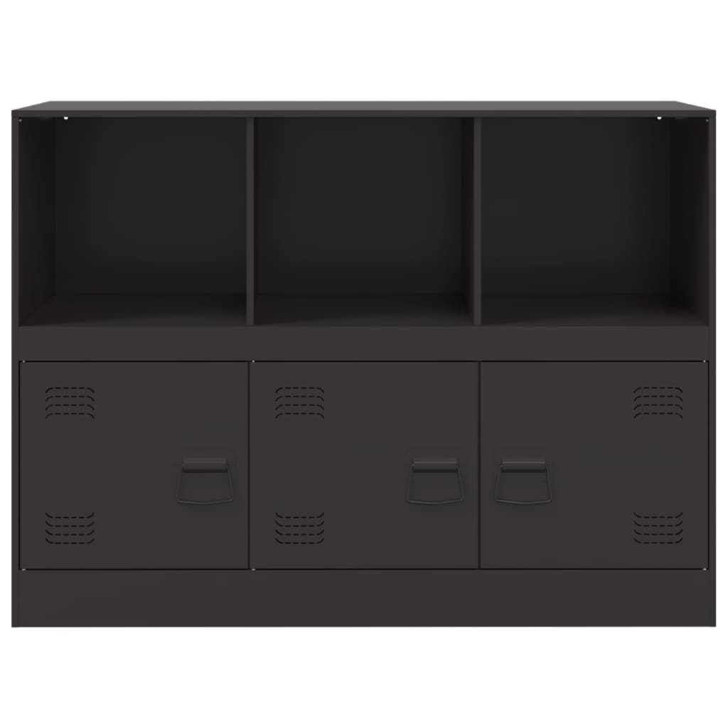 Schwarzes Sideboard 99x39x73 cm aus Stahl