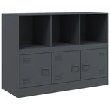 Buffet anthracite 99x39x73 cm acier