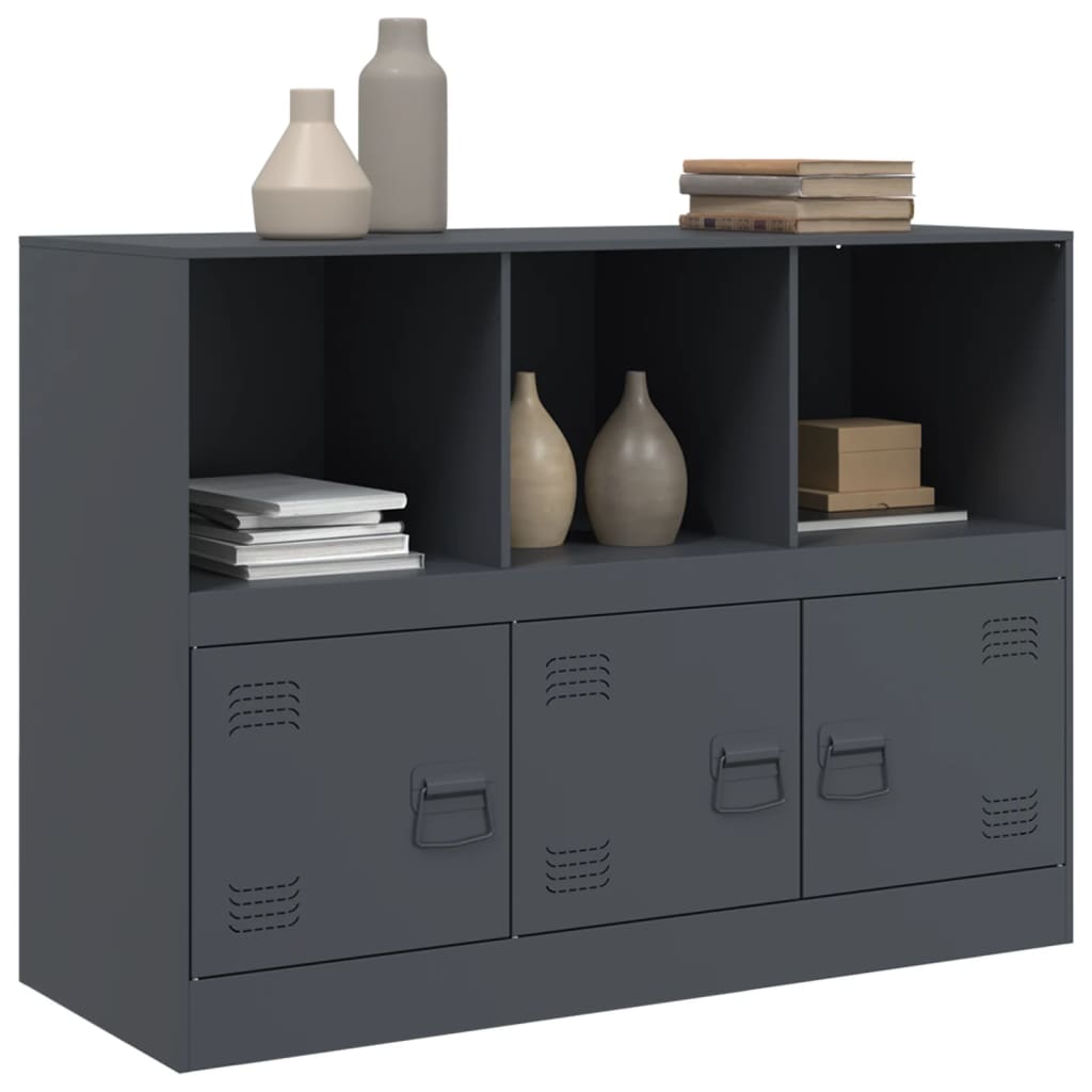 Buffet anthracite 99x39x73 cm acier