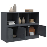 Buffet anthracite 99x39x73 cm acier