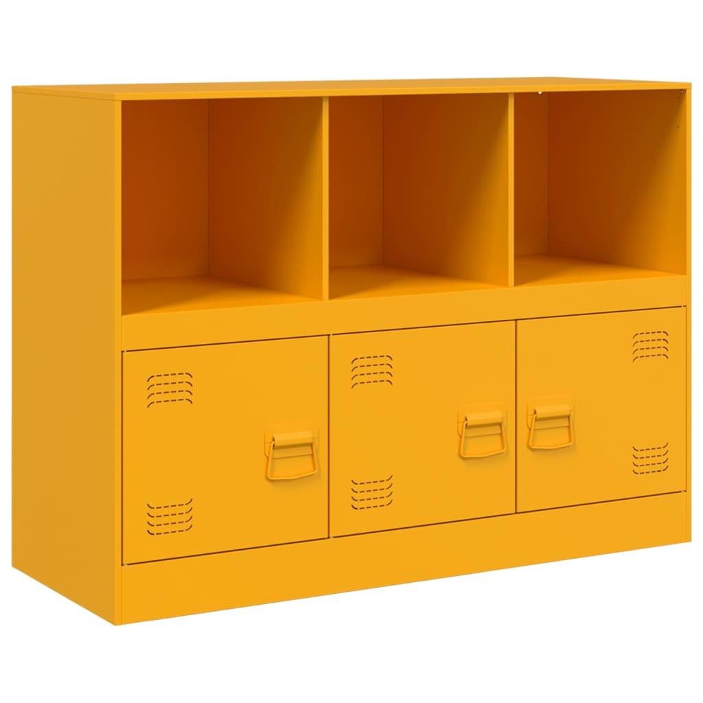 Buffet jaune moutarde 99x39x73 cm acier