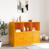 Buffet jaune moutarde 99x39x73 cm acier