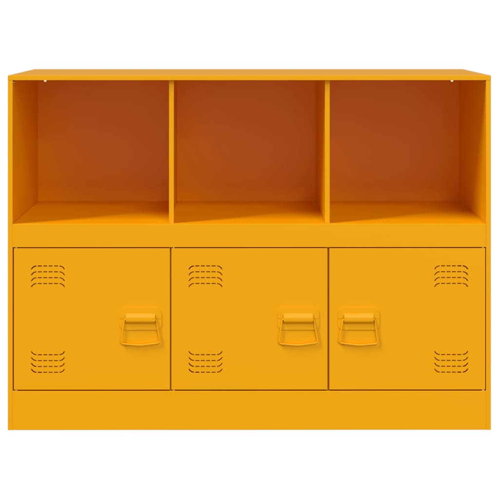 Buffet jaune moutarde 99x39x73 cm acier