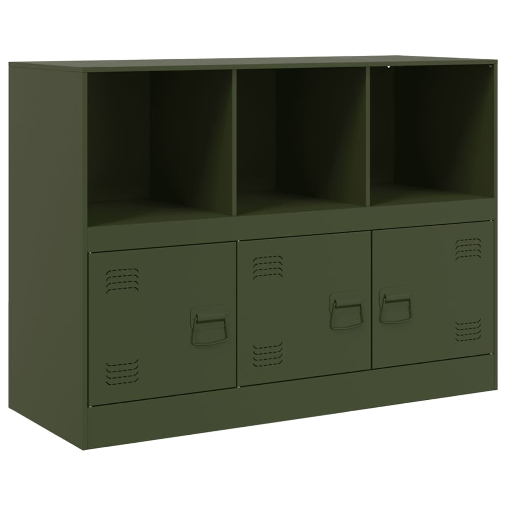 Buffet vert olive 99x39x73 cm acier