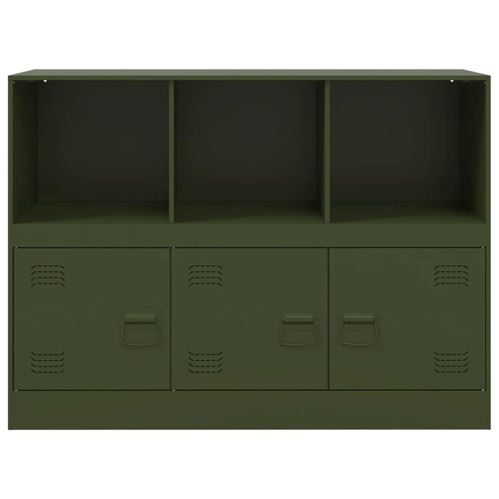 Buffet vert olive 99x39x73 cm acier