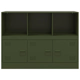 Buffet vert olive 99x39x73 cm acier