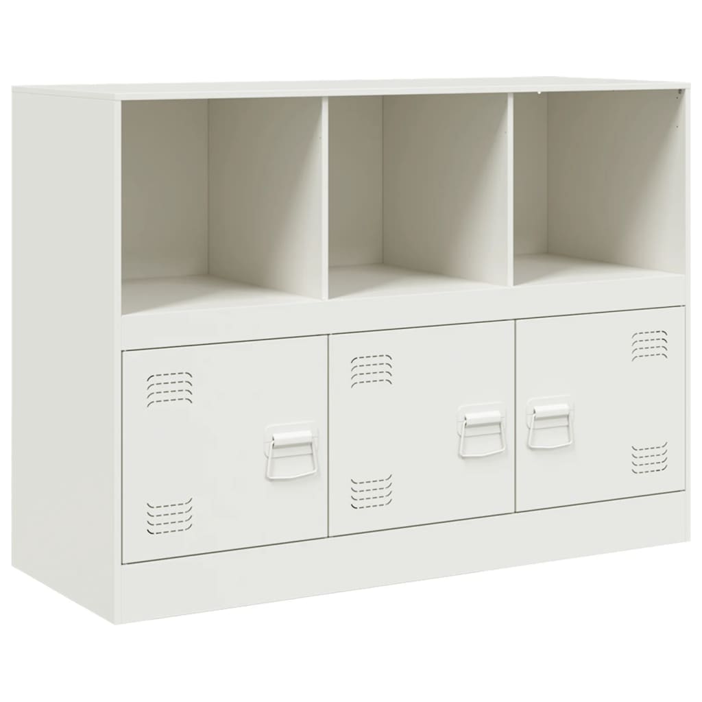 Buffet blanc 99x39x73 cm acier